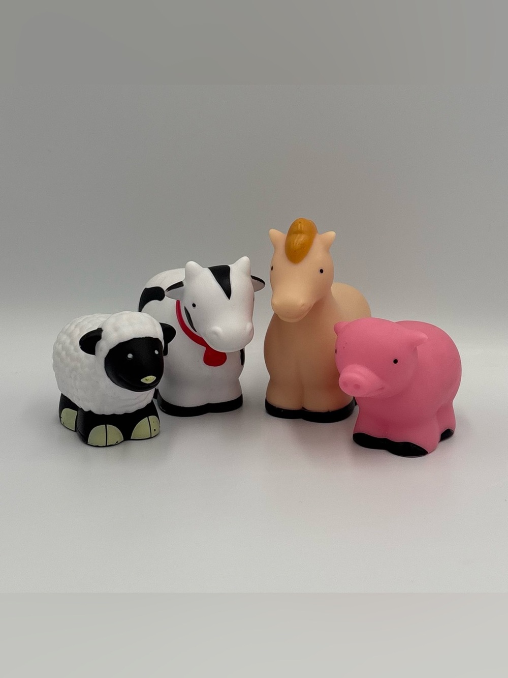 RARE Y2K Toys R Us Battat Big Red Barn Farm Animal Toy Lot- Sheep Cow Horse Pig